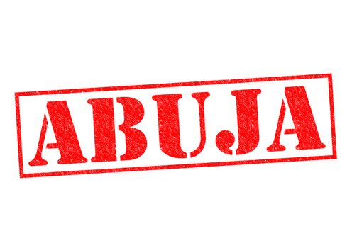 ABUJA (capital of Nigeria) Rubber Stamp over a white background.