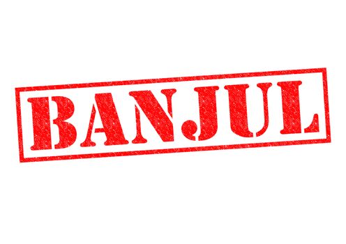 BANJUL Rubber Stamp over a white background.