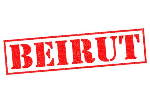 BEIRUT Rubber Stamp over a white background.