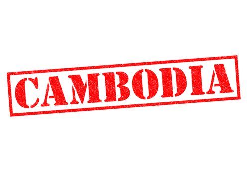 CAMBODIA Rubber Stamp over a white background.
