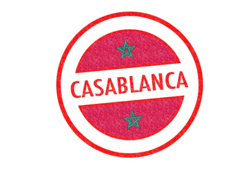 Passport-style CASABLANCA (Morocco) rubber stamp over a white background.