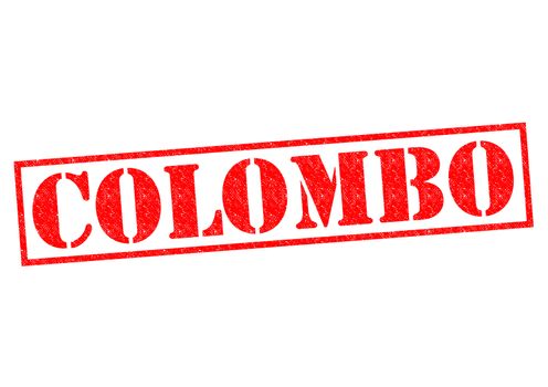 COLOMBO Rubber stamp over a white background.