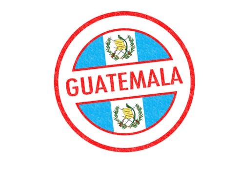 Passport-style GUATEMALA rubber stamp over a white background.