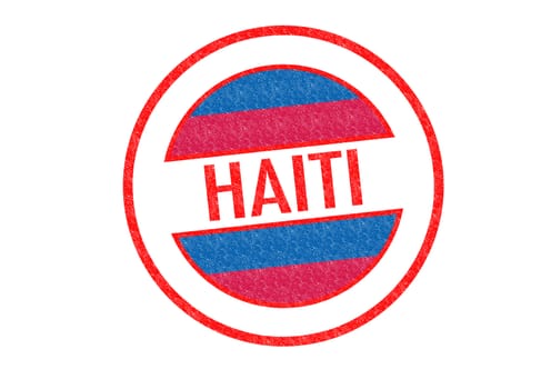 Passport-style HAITI rubber stamp over a white background.