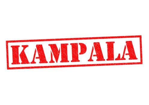 KAMPALA (capital of Uganda) Rubber Stamp over a white background.