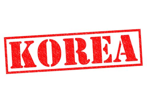 KOREA Rubber Stamp over a white background.