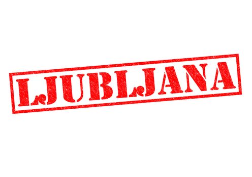 LJUBLJANA Rubber Stamp over a white background.