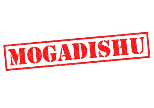 MOGADISHU (capital of Somalia) Rubber Stamp over a white background.