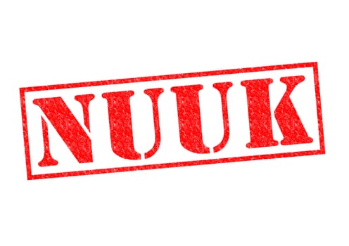 NUUK (capital of Greenland) Rubber Stamp over a white background.