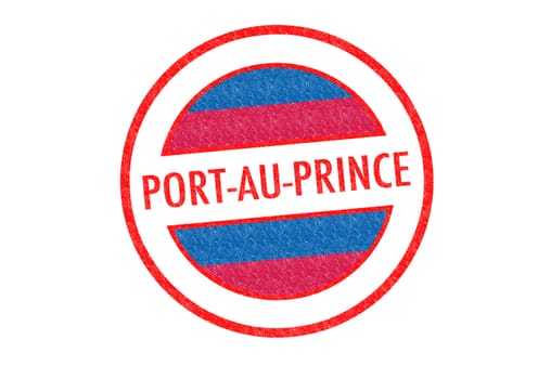 Passport-style PORT-AU-PRINCE (capital of Haiti) rubber stamp over a white background.