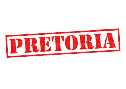 PRETORIA (South Africa) Rubber Stamp over a white background.