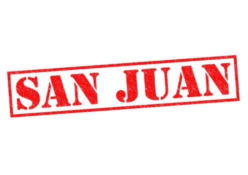 SAN JUAN (Puerto Rico) Rubber stamp over a white background.