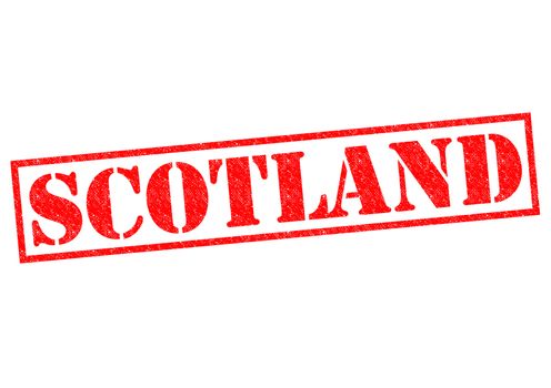 SCOTLAND Rubber Stamp over a white bcakground.