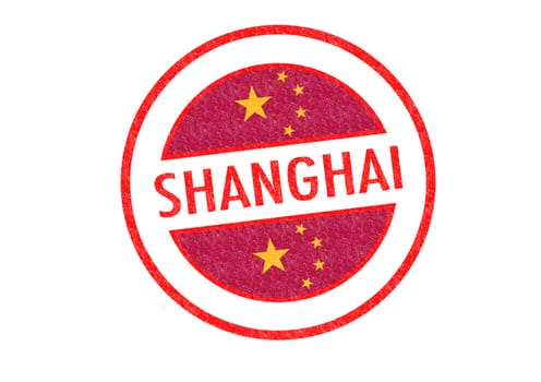 Passport-style SHANGHAI (China) rubber stamp over a white background.