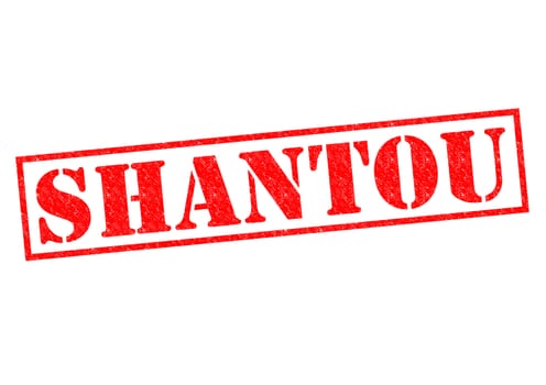 SHANTOU Rubber Stamp over a white background.