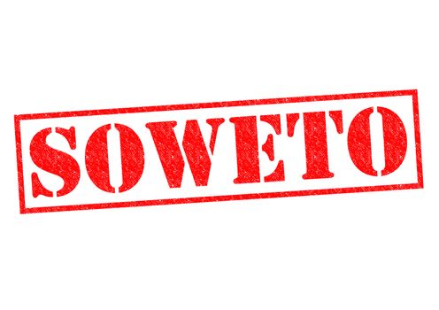 SOWETO (South Africa) Rubber stamp over a white background.