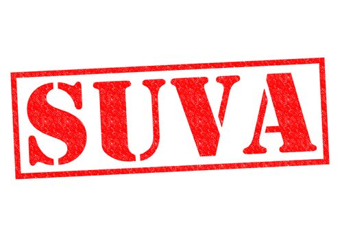 SUVA (capital of Fiji) Rubber Stamp over a white background.