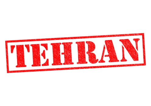 TEHRAN (capital of Iran) Rubber Stamp over a white background.