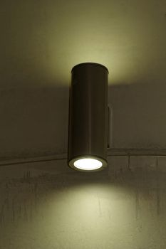designer lamp on the wall with soft light
