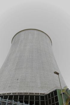 Details of a huge cooling towers of a power plant