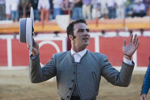 The Spanish Bullfighter Alvaro Montes to the turning of honour, Sabiote, province of Jaen, Spain, 24 march 2011