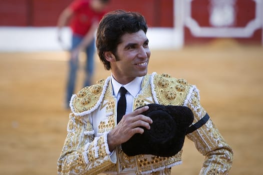 The Spanish Bullfighter Cayetano Rivera to the turning of honour, Sabiote, province of Jaen, Spain, 09 september 2011