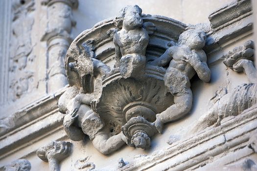 Cantilever, relief of the Front of the chapel of El Salvador of Ubeda, Jaen province, Spain