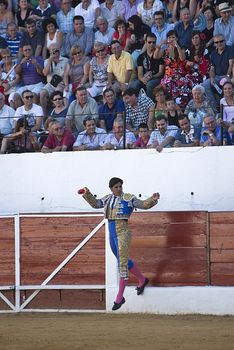 Banderillero, the torero who, on foot, places the darts in the bull, the banderillas is Brightly-coloured darts placed in the bull