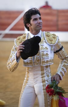 The Spanish Bullfighter Cayetano Rivera to the turning of honour, Sabiote, province of Jaen, Spain, 09 september 2011