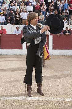 The spanish bullfighter Manuel Benitez El Cordobes at the paseillo or initial parade, Linares, Jaen province, Spain, 15 march 2009