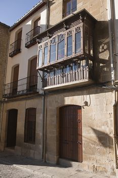  Typical facade of 16th century house, Ubeda, Jaen province, Spain