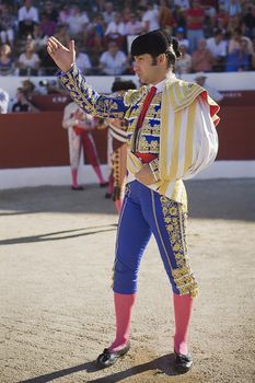 The spanish bullfighter Morante de la Puebla at the paseillo or initial parade, Linares, Jaen province, Spain, 28 august 2010