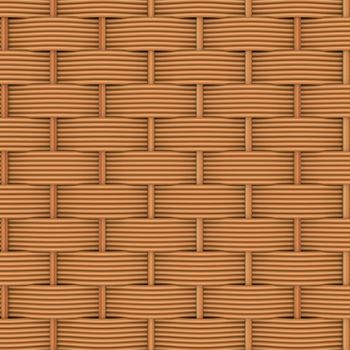 Woven rattan with natural patterns. The 3d render