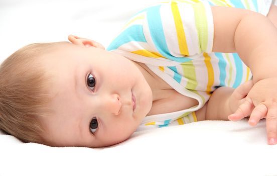 baby lying in bed