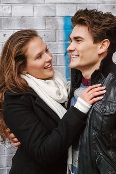 Photo of a happy couple in love. Photo is from the PhotoWalk in Berlin during Microstock Expo.