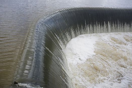 Spillway in the reservoir of San Rafael de Navallana, near Cordoba, Andalusia, Spain