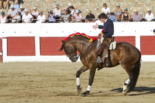 Diego Ventura, bullfighter on horseback spanish, Linares, Jaen province, Spain, 28 august 2010