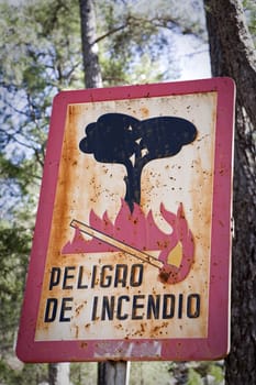 Fire Hazard Warning sign, Spain