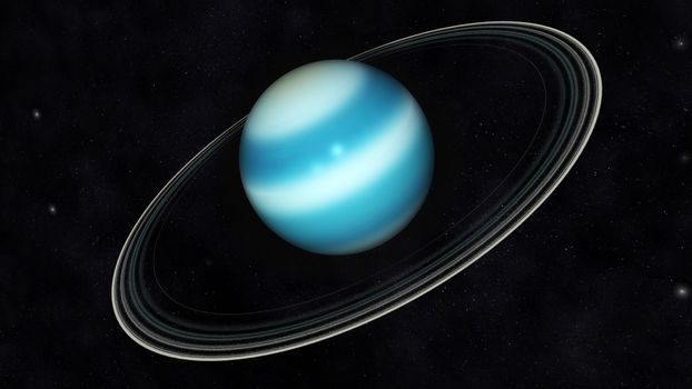 Digital Illustration of Planet Uranus