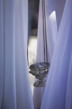 Censer of silver or alpaca to burn incense in the holy week, Spain