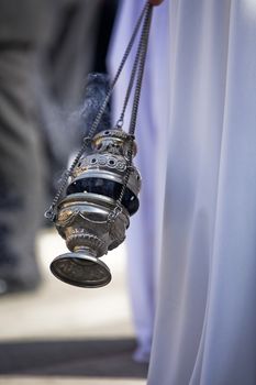 Censer of silver or alpaca to burn incense in the holy week, Spain