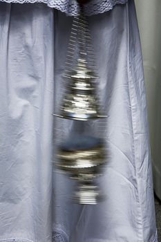 Censer of silver or alpaca to burn incense in the holy week, Spain