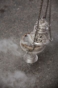 Censer of silver or alpaca to burn incense in the holy week, Spain