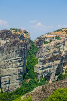 Meteora. Famous Greek Christian monastery on the rock. Greece.