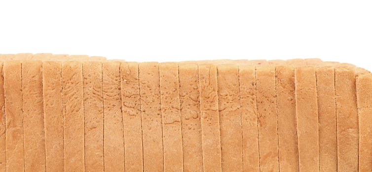 Sliced loaf of white bread. Isolated on a white background