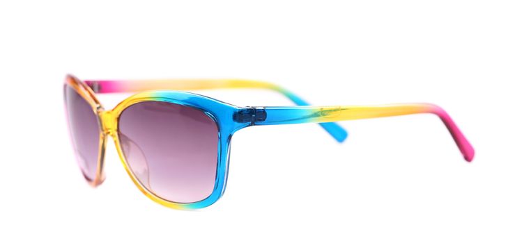 Colorful sun glasses. Isolated on a white background.