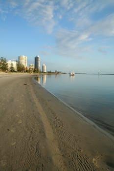 Houseboat at the end of the shoreline