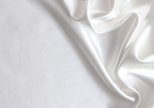 Smooth elegant white silk can use as wedding background 