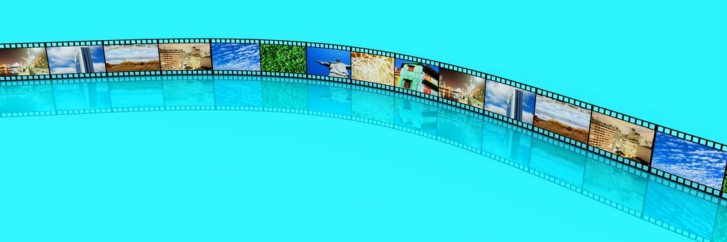 A Photo film. 3D rendered Illustration. 