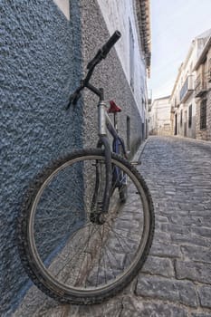 Bike a Sabiote street, Jaen province, Andalusia, Spain